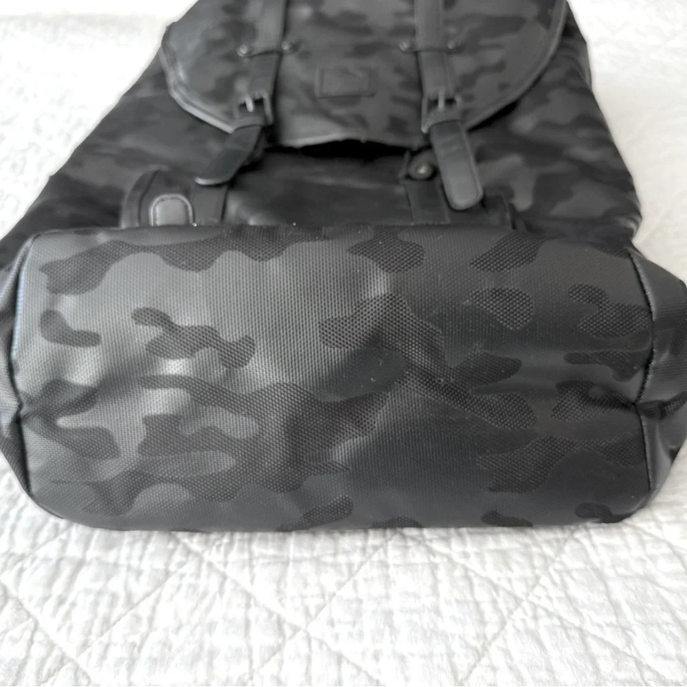 Steve Madden Black Durable Canvas Backpack with Adjustable Straps